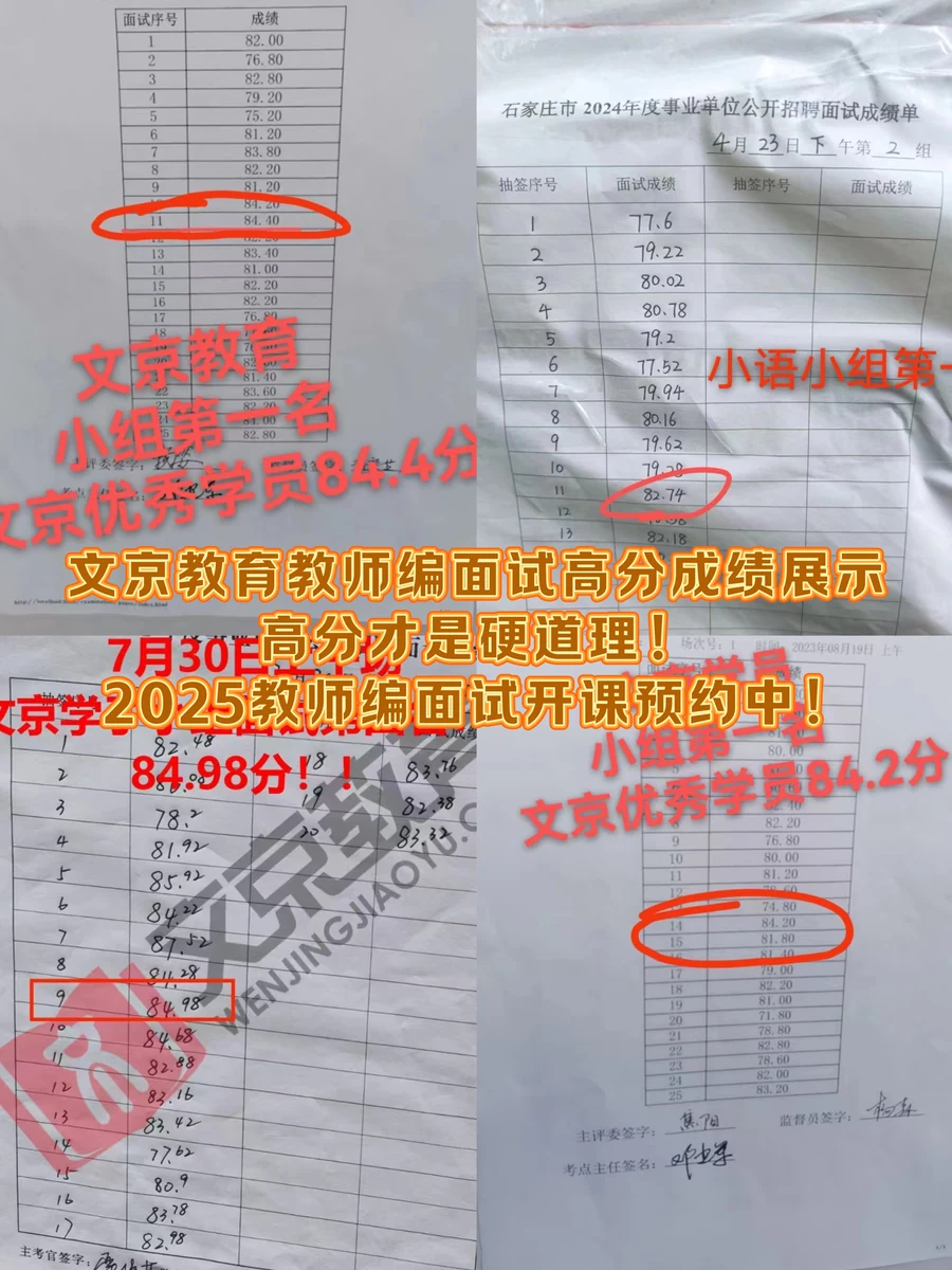 世纪文京河北分公司 学员成绩与反馈记录