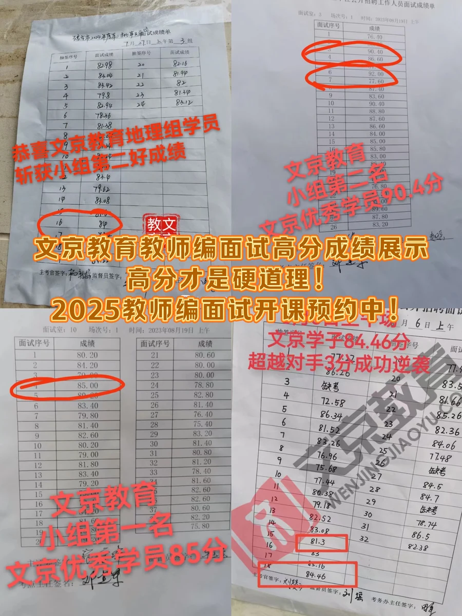 世纪文京河北分公司 学员成绩与反馈记录