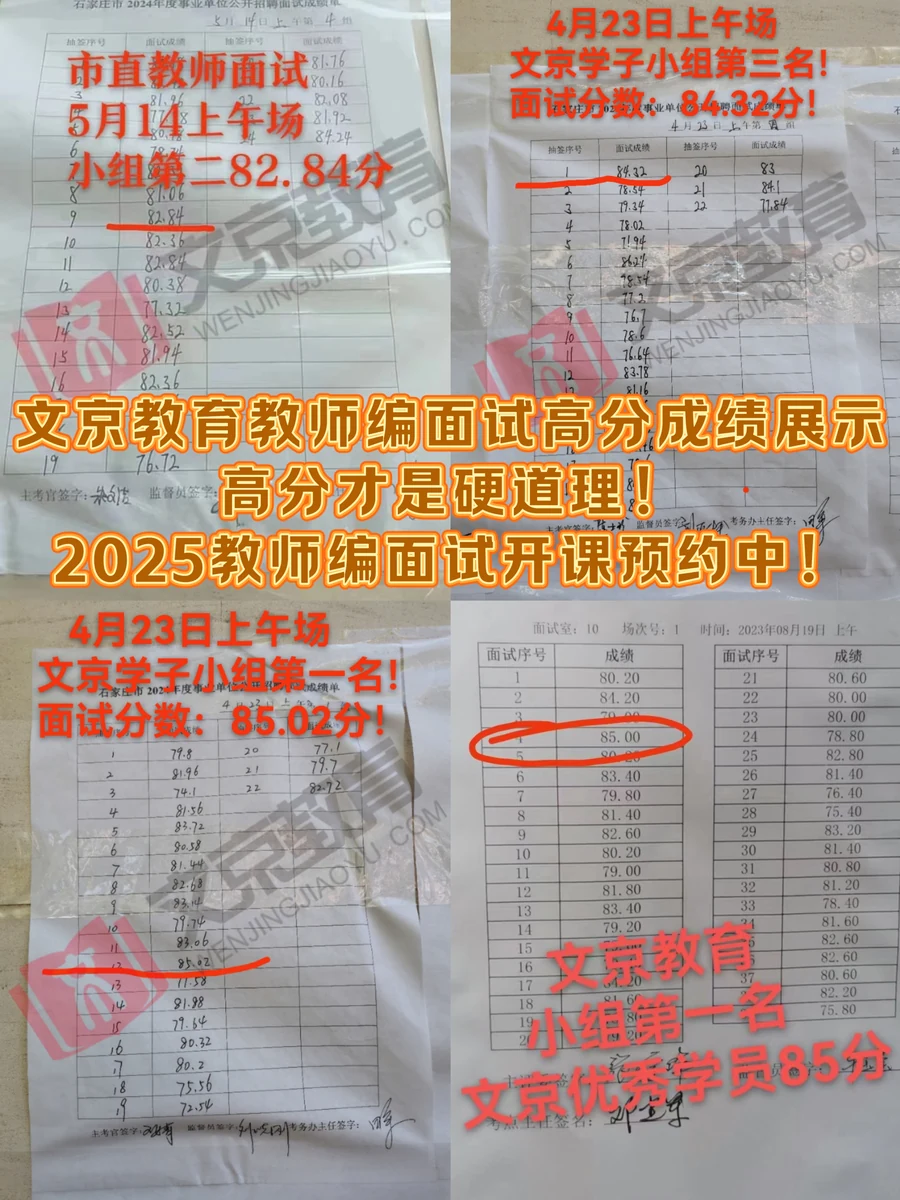 世纪文京河北分公司 学员成绩与反馈记录