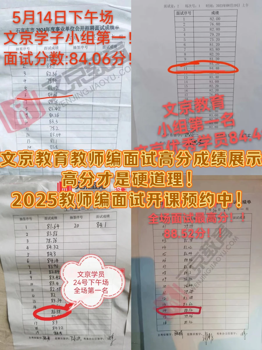世纪文京河北分公司 学员成绩与反馈记录